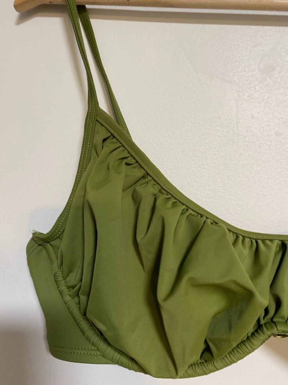 Shade & Shore Olive Green Bikini Top XL (16) Adjustable Strap Swim Top NWT - Picture 13 of 13